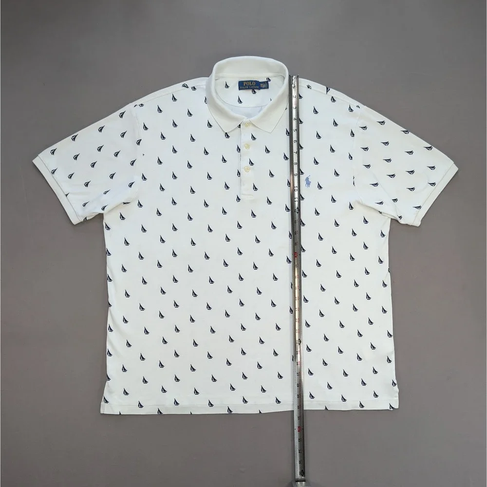 Polo Ralph Lauren XLT Sailboat Print Cotton Polo Big Tall